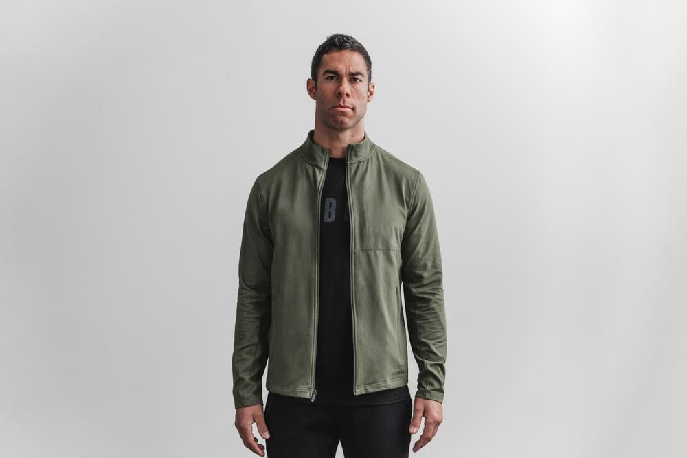 Vestes NOBULL Homme Vert - NOBULL Twill Zip-Up,France (3905-JLDOW)